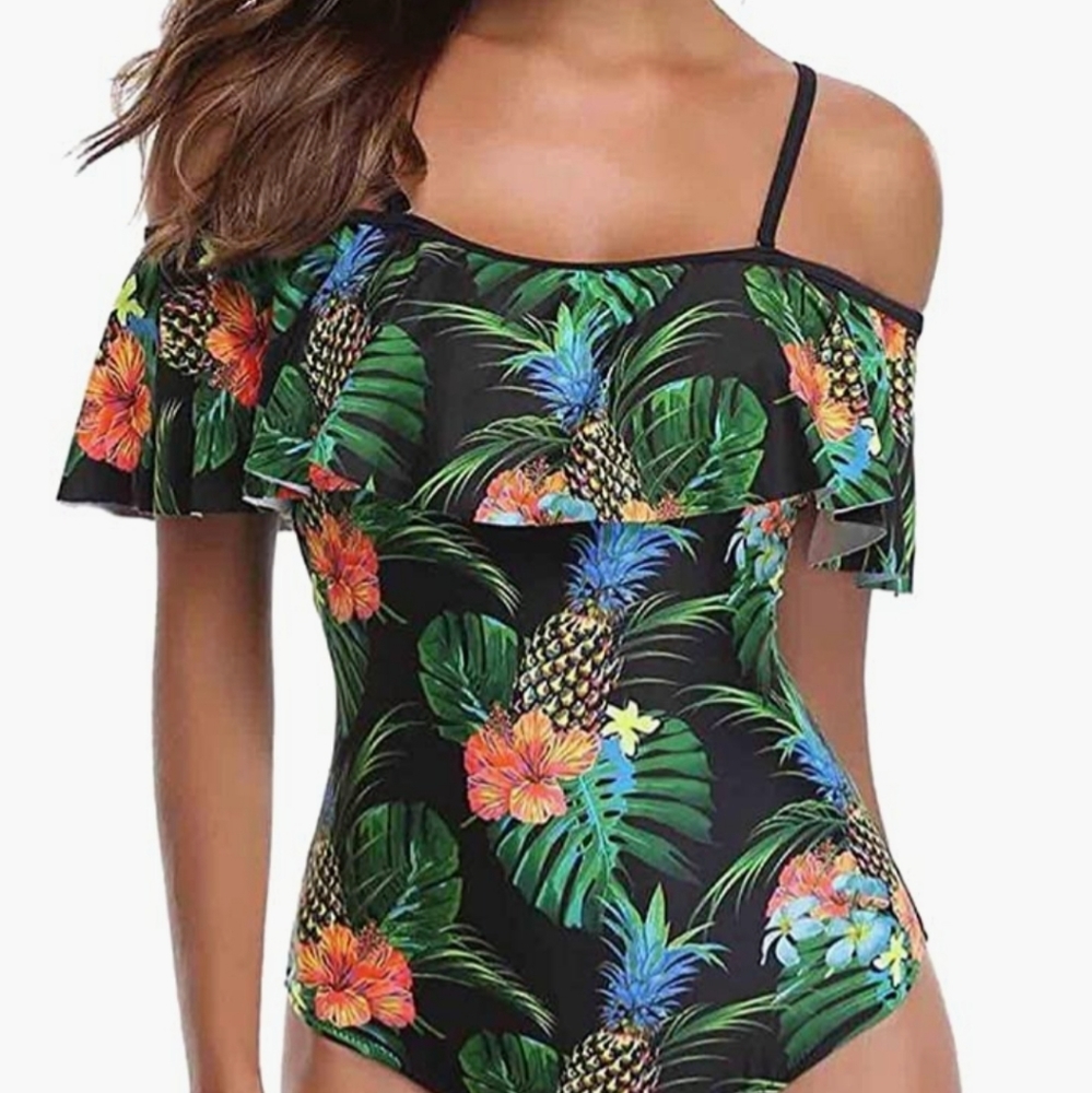 Pramaska One Piece Off Shoulder Swimsuit